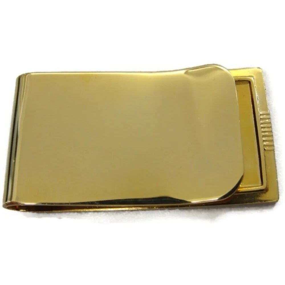 Vintage Money Clip Gold Tone 